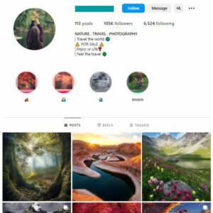 100K Nature Travel Instagram Account for sale