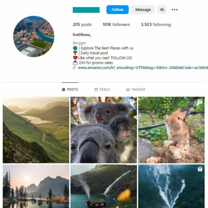 100K Travel Destinations Instagram Account for sale