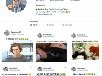 10k Cartoon Memes Instagram Account for sale