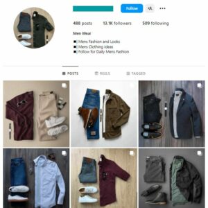 13K Men's Fashion Outfits Instagram Account for sale