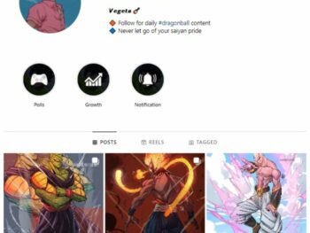 14k Dragon Ball Anime Instagram Account for sale