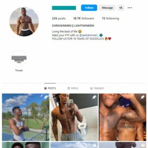 18K Black Men Instagram Account for sale