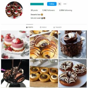 1K Desserts Cakes Instagram Account for sale
