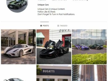 1K Luxury Cars Instagram Account for sale