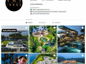 1K Luxury Homes Instagram Account for sale
