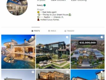 1K Luxury Mansions Instagram Account for sale