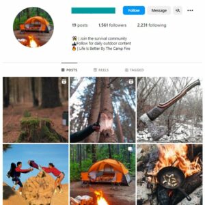 1K Outdoor Camping Instagram Account for sale