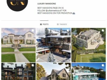 1K Real Estate Mansions Instagram Account for sale