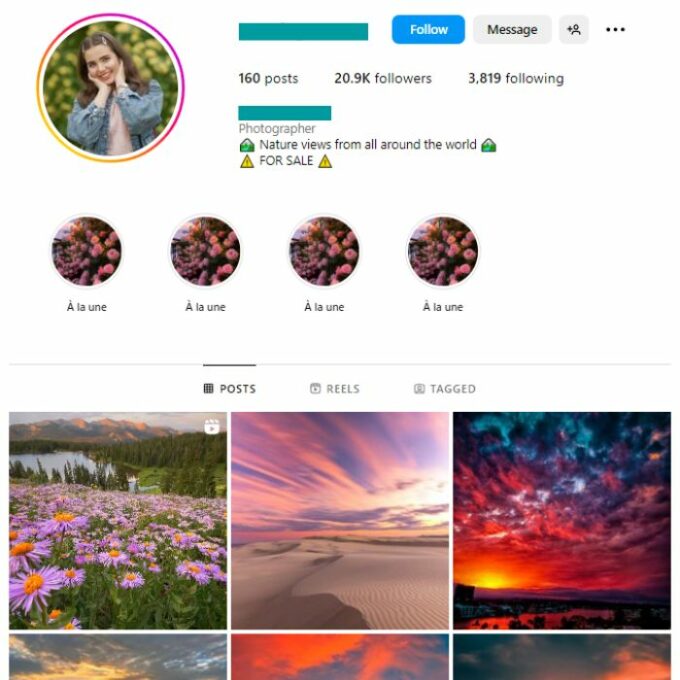 20K Travel Destinations Instagram Account for sale
