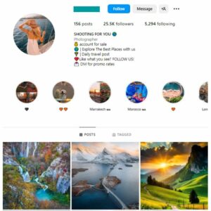 25K Travel Destinations Instagram Account for sale
