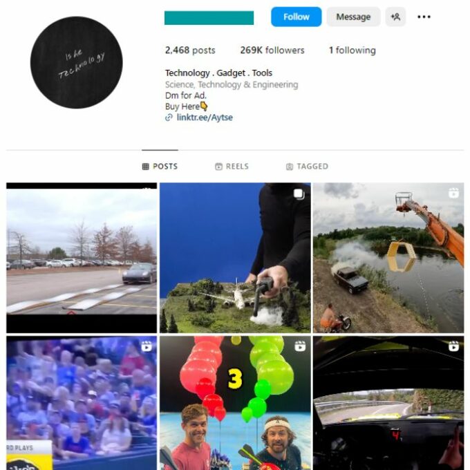 265K Gadgets Tech Instagram Account for sale