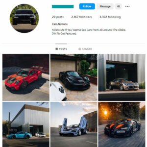2K Luxury Cars Instagram Account for sale