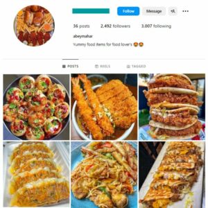 2K Nutrition Food Instagram Account for sale