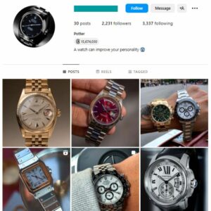 2K Premium Watches Instagram Account for sale