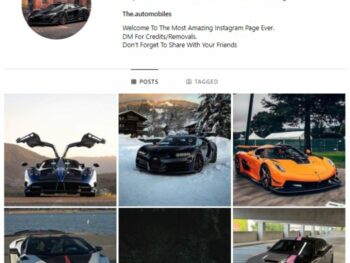 2K Super Cars Instagram Account for sale