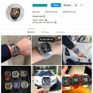2k Luxury Watches Instagram Account for sale