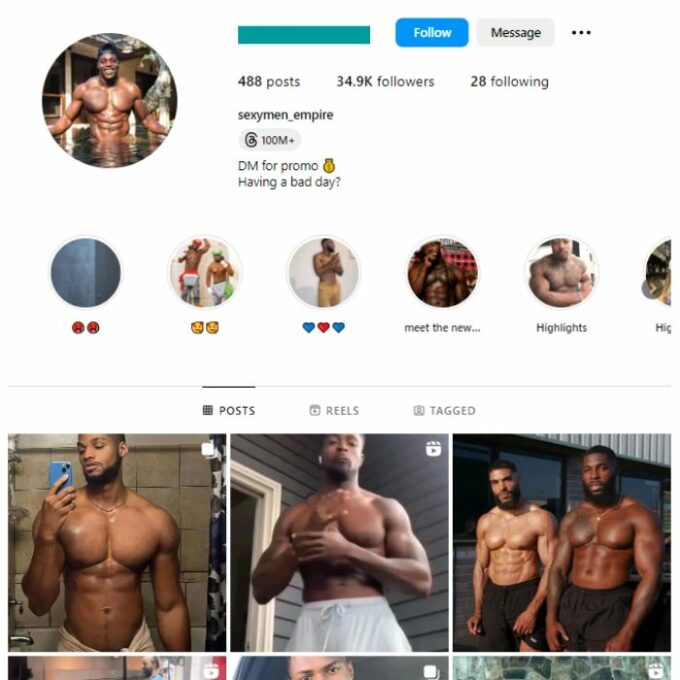 34K Black Men Instagram Account for sale