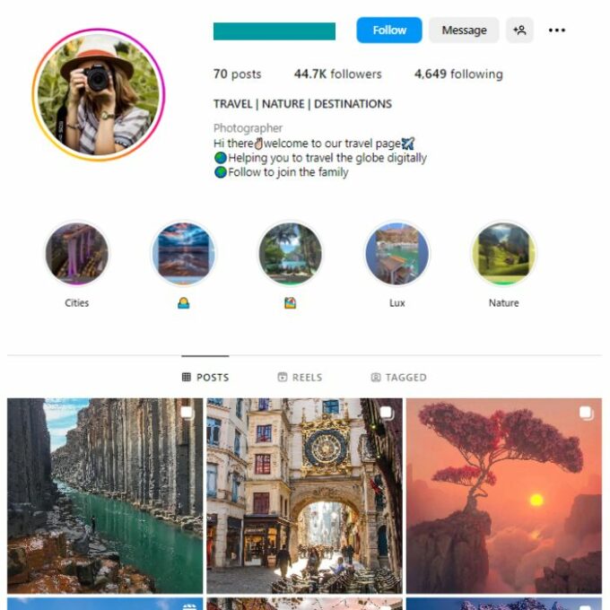 44K Travel Explore Instagram Account for sale