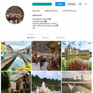 4K Travel Destinations Instagram Account for sale