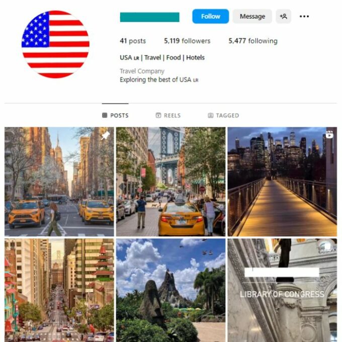 5K USA Photography Instagram Account for sale