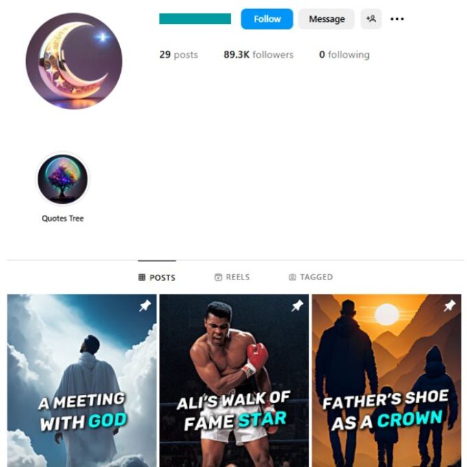 85K Islam Muslim Instagram Account for sale