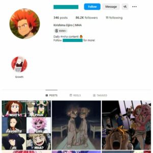 85k Anime Instagram Account for sale