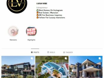 8K Grand Mansions Instagram Account for sale