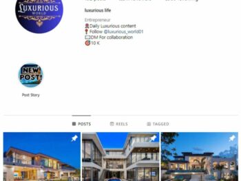 8K Luxury Mansions Instagram Account for sale