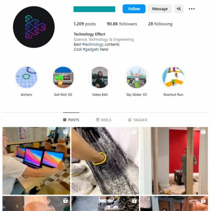90K Tech Gadgets Instagram Account for sale