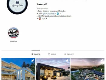9K Luxury Mansions Instagram Account for sale