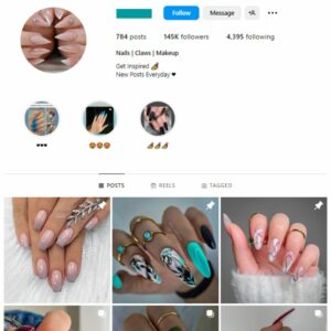 145K Nails Makeup Instagram Account for sale