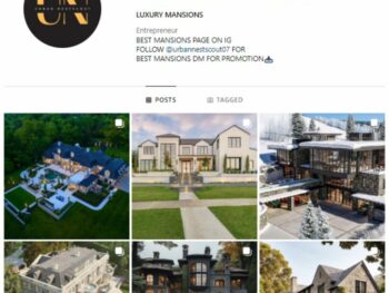 1K Mega Mansions Instagram Account for sale