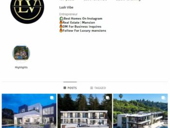 1K Real Estate Mansions Instagram Account for sale