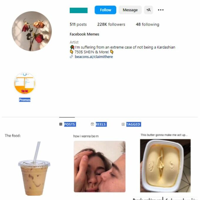 220k Memes Instagram Account for sale