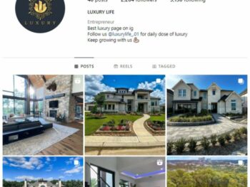 2K Luxury Homes Instagram Account for sale
