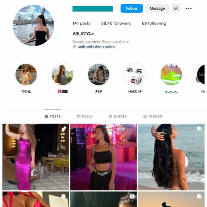 88K Women's Fashion Instagram Account for sale
