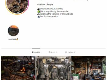 17K Survival Camping Instagram Account for sale