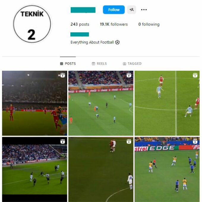 19K Soccer Football Instagram Account for sale