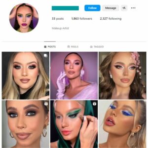 1K Girl Makeup Instagram Account for sale