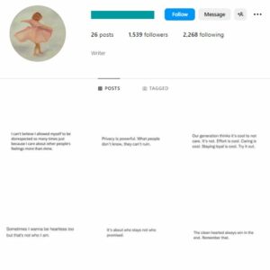 1K Life Quotes Instagram Account for sale