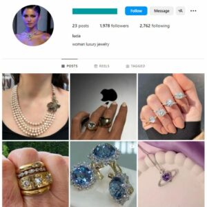 1K Women's Jewellery Instagram Account for sale