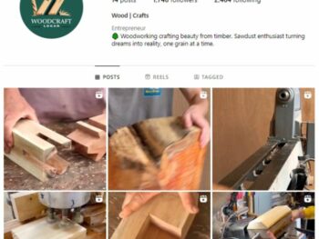 1K Woodworking Carpenter Instagram Account for sale