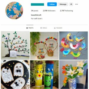 2K Art & Craft Instagram Account for sale