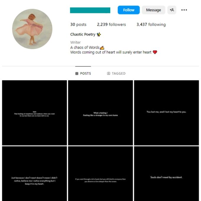 2K Life Quotes Instagram Account for sale