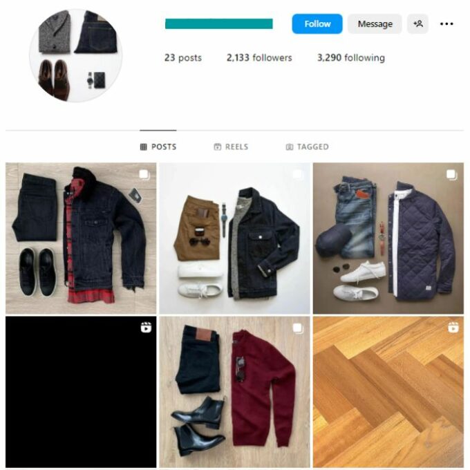 2K Men's Fashion Outfits Instagram Account for sale