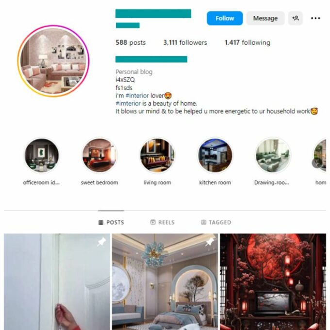 3K Beautiful Mansions Instagram Account for sale