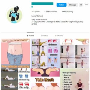 3K Women's Fitness Instagram Account for sale