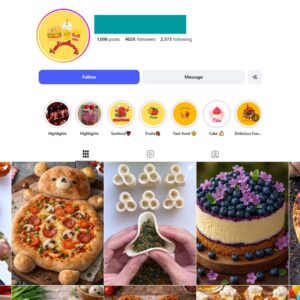 400K Nutrition Food Instagram Account for Sale