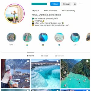 40K Nature Travel Instagram Account for sale