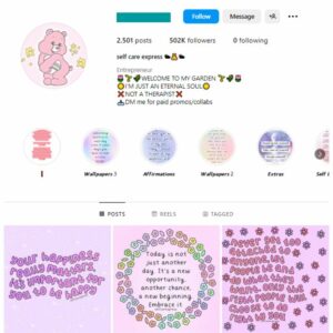 500K Self Love Quotes Instagram Account for sale